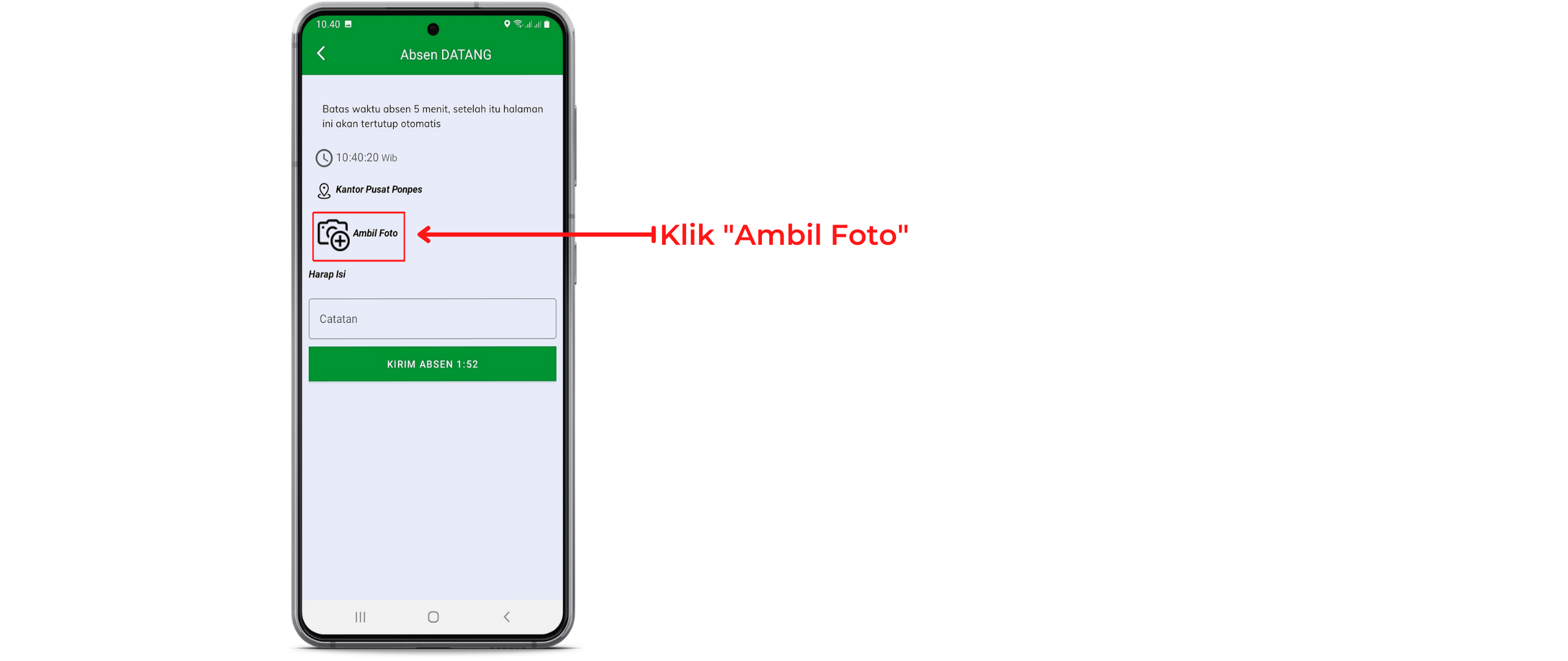 Cara Presensi Datang Mobile EPresensi Pusat Tutorial EPesantren